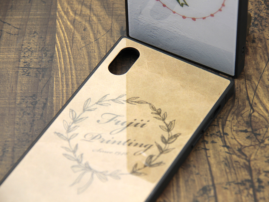 スクエア型 強化ガラス製iphoneケース印刷 Iphonexs Max用 オリジナルプリントの藤井印刷